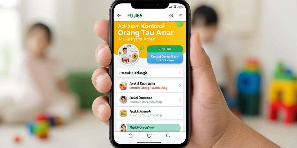 Tampilan antarmuka aplikasi FUJI66 untuk kontrol orang tua yang aman.
