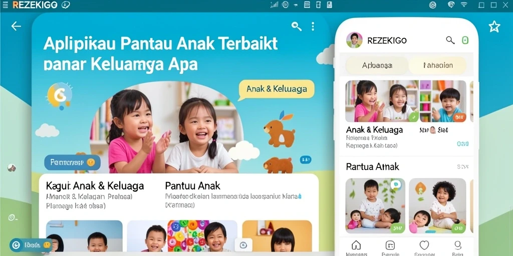 Antarmuka pengguna REZEKIGO yang intuitif untuk memantau anak.