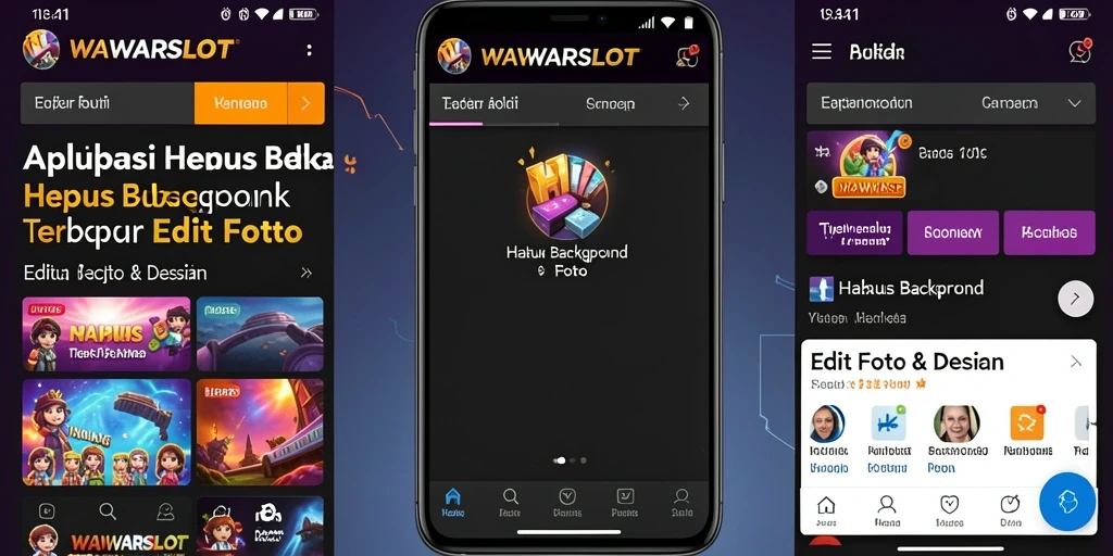 Antarmuka WAWARSLOT untuk menghapus background gambar dengan mudah.
